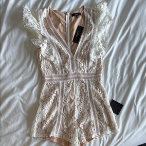 Lulu's Cream Lace Romper